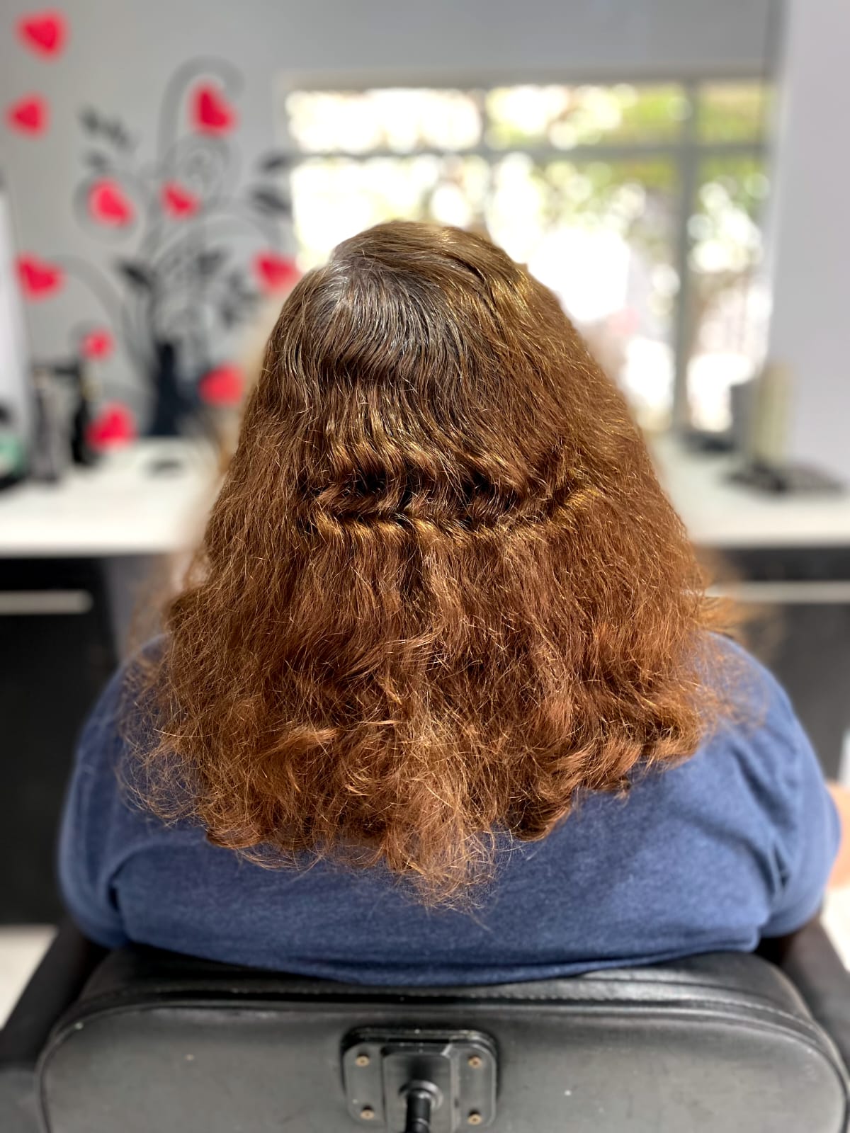 Corte e coloração Antes